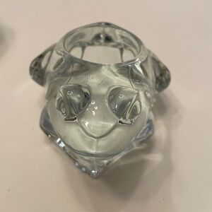 Frog crystal candle holder.